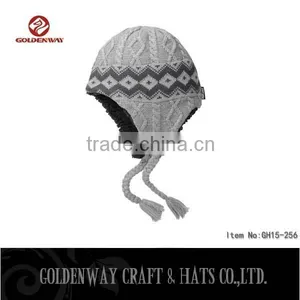 Wholesale Gray Stripe Beanie Hat With Custom Logo and Size thumbnail-1