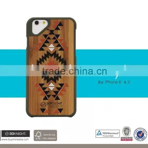 Mobile Accessories Laser Engraving Custom Design Plastic Frame Wooden Cell Phone Case for Iphone 6s Case Wood Factory Price thumbnail-6