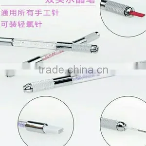 White Pink Purple Crystal Diamond Manual Microblading Pen,3D Eyebrow Embroidery Hand Tools thumbnail-2