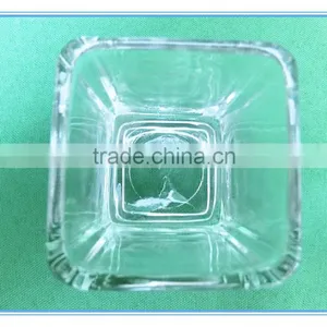 80ml Square White Glass Candle Wax Empty Jar thumbnail-2