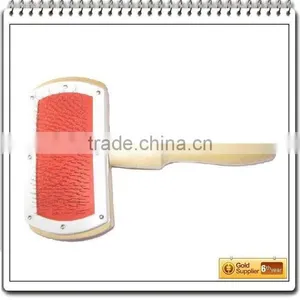 Pet Product Pet Brush and Comb Wholesale Wood Dog Slicker Brush thumbnail-1