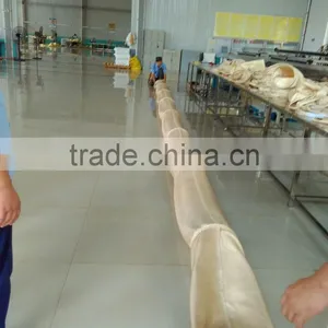 High Temperature Resistant Fiberglass Long Filter Bag With Intermediate Rings for Power Plant thumbnail-2