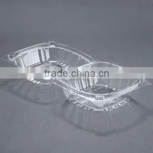 Disposable Clear Hinged Clamshell Roll Cake Container thumbnail-6