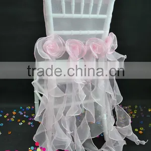 Ruffled Wedding Chair Cover thumbnail-1