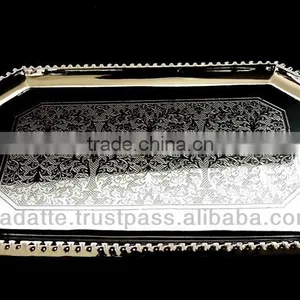 Home Decoration Gift Item Beautiful Handmade Silver Plated Gift Bowl Spoon Set thumbnail-2
