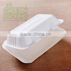 Biodegradable Sugarcane Bagasse 1000ml Food Container 9x6 Inch-L thumbnail-1