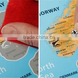 Detailed Europe Map With Scratch off Stickers Large Size Tube Packaging thumbnail-3