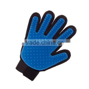 Pet Grooming Dogs Cats Bath Silicone True Touch Deshedding Glove thumbnail-2
