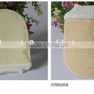 Cy296 Natural Loofah Bath Sponge Gloves Pouf Shower Body Scrubber thumbnail-4