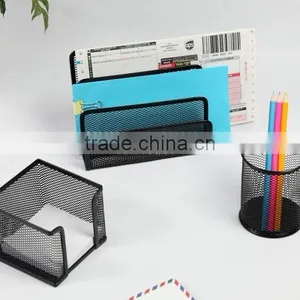 Mini Office Stationery Set (pen Holder+letter Sorter+memo Holder) thumbnail-1