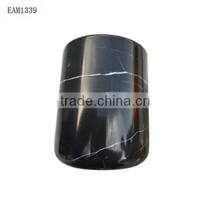 Hongying Craft And Gift Factory Produced Black Marble Candle Holder for Cheap Container Home thumbnail-1