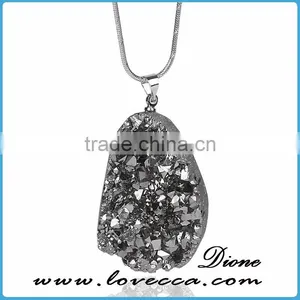 Precious Genuine Natural Agate Drusy Pendant Charm Druzy Stones Wholesale thumbnail-2