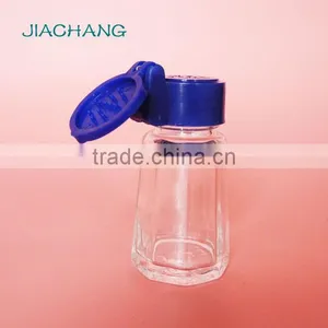 Tiny Vial Glass Table Condiment Holder With Plastic Hole Dispenser Lid thumbnail-5