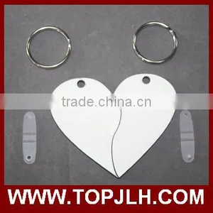 Hot Selling Sublimation Couple Lovers' MDF Half Heart Keychain thumbnail-3