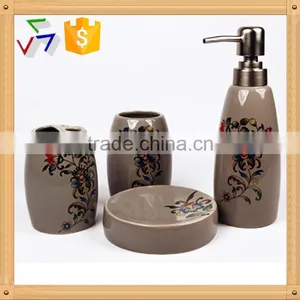 Hot Sale 4pcs Ceramic Bathroom Accessory thumbnail-1