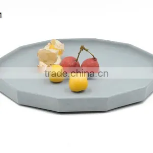 Industrial Decor Hexagonal Tray Cement Dry Flower Fruit Dish thumbnail-1