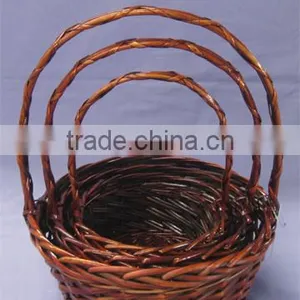 Dark Willow Basket Set With Handle thumbnail-1
