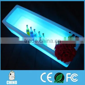 Led Illuminated PE Plastic Bucket Plastic Ice Buckets With Lids Battery thumbnail-1