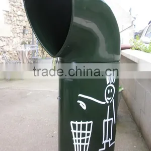 High Quality Glossy Gel Coat or Painting Finish Fiberglass Trash Receptacle Frp Factory thumbnail-1