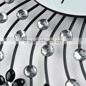 Flower Crystal Metal Wall Digital Clock thumbnail-5