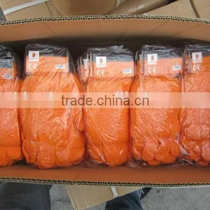 DDSAFETY 2017 Orange Cotton Polyester String Knitted PVC Honey Comb Both Sides Fishing Gloves thumbnail-5