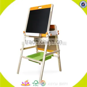 Wholesale High Quality Wooden Small Blackboard Fashion Kids Wooden Small Blackboard W12B058 thumbnail-1