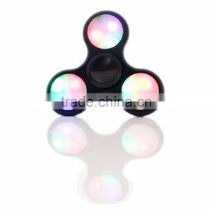 China Factory Newest Release Stress Fidget Toys Finger Spinner With LED Light thumbnail-3