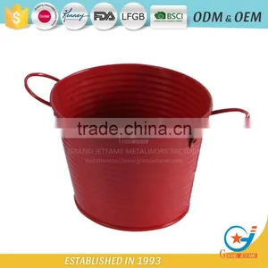 Powder Coated Unique Iron and Zinc Garden Embossing Watering Flowers in Pots Decorative Outdoor Pots Rose Flower Pot thumbnail-1