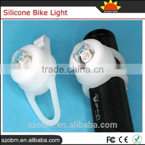 White Bicycle Headlight Silicone Bike Light For Safety Travel thumbnail-4
