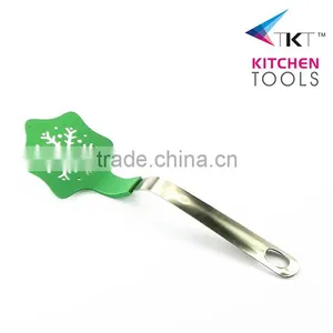 Factory Cooking Utensil Nylon Slotted Turner With Stainless Steel Handle thumbnail-1