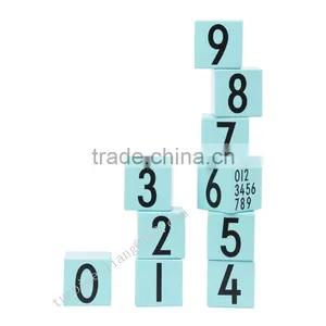 WOODEN NUMBERS CUBES TURQUOISE thumbnail-1