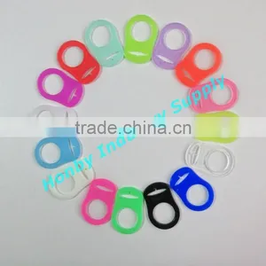 High Quality Colored Soft Silicone Pacifier Ring Safe For Baby thumbnail-2