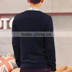 100% Cashmere Men's Flat Seam Pullover Sweater thumbnail-2
