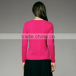 LADIES ROUND NECK 100%CASHMERE BASIC PULLOVER thumbnail-5