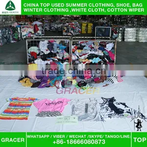 Wholesale Baled Sorted Ladies Short Sleeve T-shirt Used Clothing California Style thumbnail-1