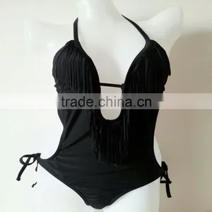 Top Quality One Piece Design Dark Blue Sexy Women Swimwear thumbnail-3