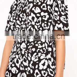 Wholesale Popular Full Print Ladies Summer Pyjama Cotton Short Pajamas Women Jersey Loungwear thumbnail-6