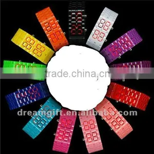 Hotsale LED Watch Iron Samurai Lava Style Led Watches Black and Silver Color thumbnail-1
