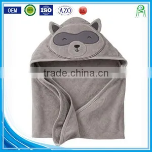 China Supplier Applique Cotton Terry Security Pattern Animal Head Plush Baby Blanket thumbnail-1