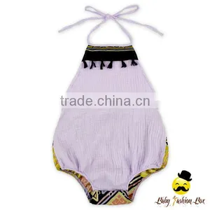 Hot Sale Kids Red Halter Blank Grows Climbing Bodysuit Infant Newborn Baby Girl Vintage Romper thumbnail-3