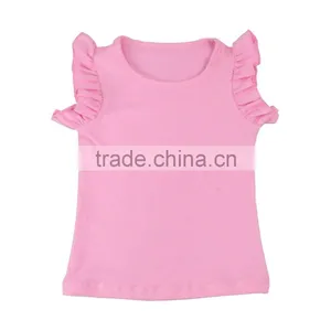 Newborn Baby T-shirt Summer 2017 Slim Fit 100% Cotton Girl Ruffle Sleeve Shirts thumbnail-3