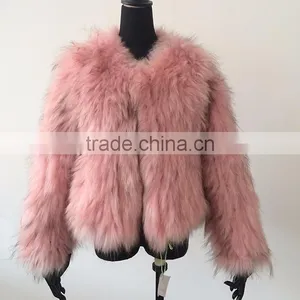 Myfur China Wholesale Lady Winter Fur Jacket Real Raccoon Fur Knitted Jackets thumbnail-2
