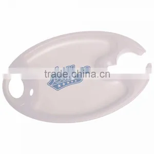 USA Made Party Plate - Holds Hot or Cold Foods, Safely Carries a Stemmed Wine Glass, Plastic Cup or 12 Oz. Beverage Can thumbnail-4