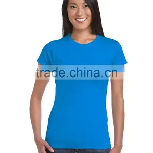 Wholesale Good Quality Pure Cotton Bulk Women Round Neck Plain t Shirt thumbnail-5