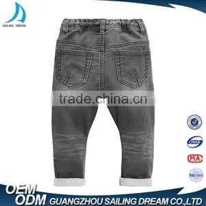 2017 Latest Fashion Children Jeans Pants Grey Denim Kids Boy Jeans thumbnail-3