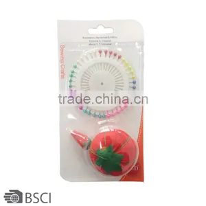 Family Tools With Headed Pins and Tomato Pin Cushion Travel Sewing Kit thumbnail-1