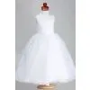 Ball Gown Scoop Neck Sleeveless Beading Tea-length Flower Girls Dresses thumbnail-1