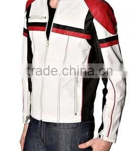 NEW MEN BIKER LEATHER JACKET thumbnail-3