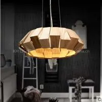 Wrought Iron Light, Pendant Lights Contemporary Contracted Style Ceiling 1 Light,Outside Iron Wooden Primary Colors thumbnail-1
