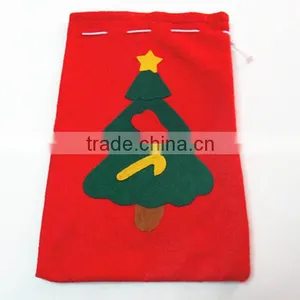 Santa Claus Christmas Drawstring Felt Bag thumbnail-6